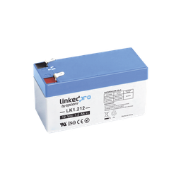 [LK1.212] Batería 12 V / 1.2 Ah / UL / 5 Años vida útil promedio / Para uso en equipo electrónico /Alarmas de Intrusión / Incendio/ Control de acceso / Video Vigilancia / Terminales F1  ( Incluye adaptador F2 ) | LK1.212