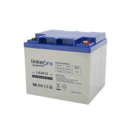 [LK4012] Batería 12 V / 40 Ah / UL / Tecnología AGM / Para uso en equipo electrónico, Alarmas de Intrusión / Incendio/ Control de acceso / Video Vigilancia / Terminales T2 | LK4012
