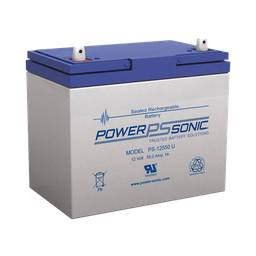 [PS-12550U] Batería 12V, 55AH, Para Respaldo, Tecnologías AGM/VRLA, 5 Años Vida Útil, Terminales U, Reconocida UL | PS-12550U