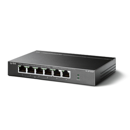 [TLSF1006P] Switch PoE no Administrable de escritorio / 6 puertos 10/100 Mbps / 4 puertos PoE af/at / Presupuesto 67 W / Modo Extensor hasta 250 m / Calidad video prioritaria | TLSF1006P