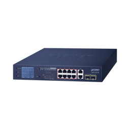 [GSD-1222VHP] Switch No Administrable 8 Puertos Gigabit con Modo Extender a 250 m,  2 Puertos Uplink 10/100/1000 Mbps, 2 Puertos SFP | GSD-1222VHP