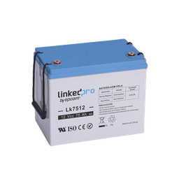 [LK7512] Batería 12 Vcc / 75 Ah / UL / Tecnología AGM-VRLA / Vida útil promedio de 5 años / Para uso en equipo electrónico / Sistemas de emergencia y aplicaciones fotovoltaicas Terminales T3 | LK7512