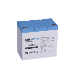 [LK5512] Batería 12 V / 55 Ah / UL / Tecnología AGM / Vida útil promedio de 5 años / Para uso en equipo electrónico, Alarmas de Intrusión / Incendio/ Control de acceso / Video Vigilancia / T2 | LK5512