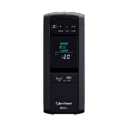 [CP1000PFCLCDA] UPS de 1000 VA/600 W, Topología Línea Interactiva, Entrada 120 Vca NEMA 5-15P, Onda Senoidal Pura, Tipo Torre, Con 10 Tomas NEMA 5-15R | CP1000PFCLCDA