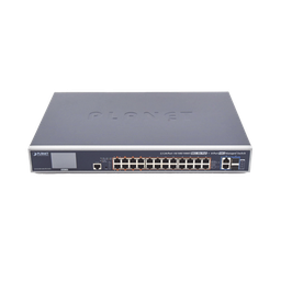 [GS-6320-24UP2T2XV] Switch Administrable L3, 24 puertos Gigabit PoE 802.3bt, 2 puertos 10G SFP+, Pantalla Tactil, Fuente Redundante, (600W) | GS-6320-24UP2T2XV
