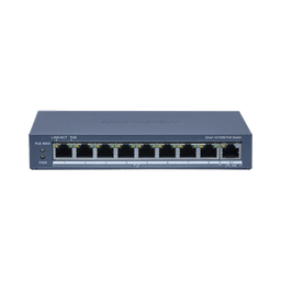 [DS-3E1309P-EI] Switch PoE+ / Monitoreable / 8 Puertos 10/100 Mbps PoE+ / 1 Puerto 1000 Mbps de Uplink / Configuración Nube Hik-PartnerPro / Modo Extendido hasta 300 Metros / 110 W | DS-3E1309P-EI
