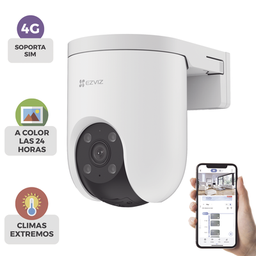 [CS-H8C/3MP/4G] Cámara PT / 3 Megapixel / Lente 4 mm / Visión Nocturna a Color / 4G Multicarrier / Giro 360° / Audio de Dos Vías / Preset / Seguimiento inteligente / Detección Humana | CS-H8C/3MP/4G