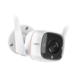 [TAPOC310] Cámara IP Wi-Fi para exterior, 3 megapixel, audio doble vía, visión nocturna, notificación Push, acepta memoria Micro SD de para grabación. | TAPOC310
