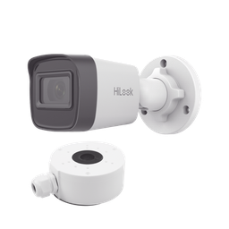 [IPC-B141H-C/XSP] HiLook Series / Bala IP 4 Megapixel / 20 mts IR / Exterior IP67 / PoE / dWDR / Lente 2.8 mm + Caja de conexión DS-1280ZJ-XSP | IPC-B141H-C/XSP