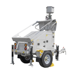 [PST-VTS-3P] Traila / Remolque con Mástil Retráctil de 7.5 m. para Videovigilancia o Iluminación, con Bases para Instalar Paneles Solares y Baterías (No incluidos) | PST-VTS-3P