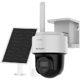 [DS-2CFSP4/4G/LA] Kit Solar IP All in One / AOV / PT IP 4 Megapixel / Lente 2.8 mm / Panel Solar + Batería de Respaldo de Litio (9000 mAh) / Conexión 4G / Audio de Dos Vías / Dual Light / IP66 / Micro SD | DS-2CFSP4/4G/LA