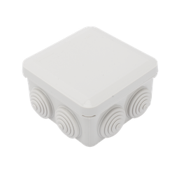 [PST-0808-ER] Caja Estanca, Derivación, Conexión de Plástico (89 X 89 X 50 mm) con 7 Glándulas de Goma. Para Instalaciones Comerciales,  Residenciales e Industriales. Cerrado a Presión. | PST-0808-ER