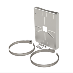 [SYS-PM-01V3] Montaje universal galvanizado para instalación de cámaras en poste 2" a 5" color gris galvanizado | SYS-PM-01V3