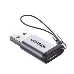 [50533] Adaptador USB 3.0 Macho a USB-C 3.1 Tipo C Hembra |Carga y Sincronización de Datos | Admite Corriente de 3A | Transferencia de hasta 5 Gbps | Amplia Compatibilidad | Chip VL160 | Caja de Aluminio | Color Gris | 50533