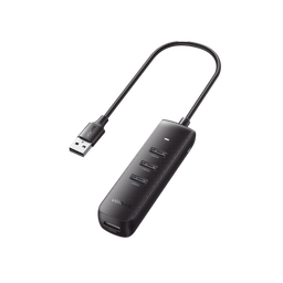 [10915] HUB USB-A 3.0 4 en 1 | 4 Puertos USB-A 3.0 (5Gbps) | Cable de 25 cm | Indicador Led | Ideal para Transferencia de Datos | Entrada USB-C para alimentar equipos de mayor consumo como discos duros | Color Negro. | 10915