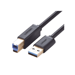 [10372] Cable USB-A 3.0 macho a USB-B macho / Ideal para Impresora, Escáner, Pianos, Barras de sonido, etc. / Plug & Play / Compatibilidad Universal / 2 metros | 10372