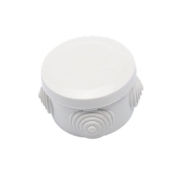 [PST-C70-ER] Caja Derivación-Conexión de Plástico Circular con 4 Glándulas de Goma (70 diámetro X 48 alto mm). Para Instalaciones Comerciales,  Residenciales e Industriales. Cerrado a Presión. | PST-C70-ER