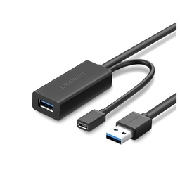 [20826] Cable de Extensión Activo USB 3.0 con puerto de alimentación Micro USB / 5 Metros / USB 3.0 a 5Gbps / No requiere controlador / Ideal para impresoras, consolas , Webcam, etc. | 20826