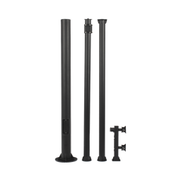 [XGA-POLE-6MS] Poste Seccionado de 6 Metros / Tubos Mas Gruesos / Especializado para la Instalación de Videovigilancia / Incluye Base de Cimentación y Brazo para Cámara PTZ / Color Negro | XGA-POLE-6MS