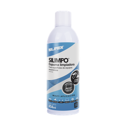 [SILIMPO] Espuma Limpiadora para Todo Tipo de Superficies Plásticas y Metálicas de Sistemas de Vídeo, Audio, Telefonía y Equipo de Cómputo, Contiene Protectores de Rayos UV, 454 ml | SILIMPO