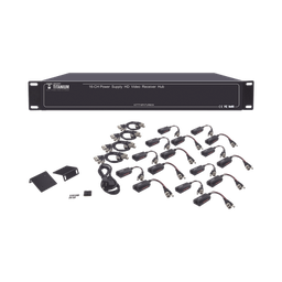 [KITTT16PVTURBOX] Kit de TRANSCEPTOR ACTIVO DE 16 Canales / VIDEO+PODER en un solo Cable UTP / 150m en 4K, 200m en 5 MP/ Envía 36 Vcc y recibe 12 Vcc / TODO INCLUIDO PARA RACK / Compatible con cámaras HD-TVI/CVI/AHD/CVBS / Instalación Limpia | KITTT16PVTURBOX