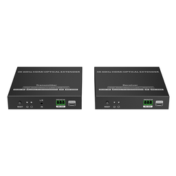[TT982] Kit extensor por fibra óptica | Hasta 40 kilómetros|  4K@60Hz | con IR | RS232 | TT982