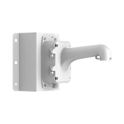 [DS-1604ZJ-BOX-CORNER] Montaje de Esquina con Caja de Conexión para Domos PTZ epcom y HIKVISION / Fabricado con Aleación de Aluminio y Acero | DS-1604ZJ-BOX-CORNER