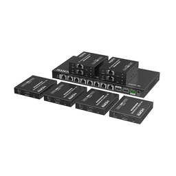 [TT-828N] Kit Divisor y Extensor HDMI | 1x8 | Hasta 70 m |Resolución 4K @ 60 Hz |  Cat 6/6a/7 | IPCOLOR | CERO LATENCIA | Puerto S/PDIF | EDID | RS232 | Salida Loop / PoC | TT-828N