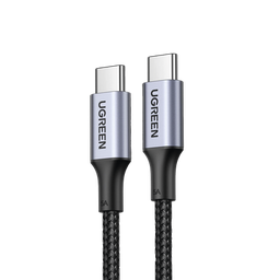 [70429] Cable USB-C a USB-C | 2 Metros | Carga Rápida de hasta 100W | Transferencia de datos 480 Mbps | PD3.0 | QC4.0/3.0/2.0 | FPC | AFC | Protección Integrada| Caja de Aluminio | Nylon Trenzado | Amplia Compatibilidad | Color Negro. | 70429