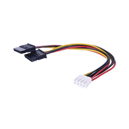 [101-502-130] Cable Doble de Corriente SATA / Compatible con DVR´s epcom y HIKVISION / 15 cm de Longitud | 101-502-130