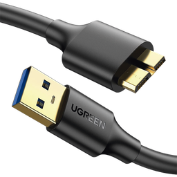 [10840] Cable Adaptador USB-A 3.0 a Micro USB 3.0 / 0.5 Metros / Carga y Sincronización de Datos / Velocidad de hasta 5 Gbps / Blindaje Interior Múltiple / Núcleo de Cobre Estañado de 22 AWG / Compatibilidad Universal. | 10840