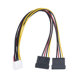 [101-502-385] Cable Doble de Corriente SATA / Compatible con DVR's epcom / HIKVISION / 25 cms de Longitud | 101-502-385