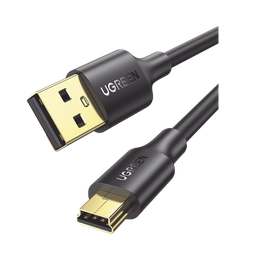 [10355] Cable USB-A 2.0 a Mini USB | 1m | Cable de Datos y Alimentación | 480Mps | Chip Inteligente | PVC | Para Discos Duros HDD o SSD, Go-Pro Hero, Mando de PS3, Cámaras Digitales, Reproductores MP3, MP4, etc. | 10355