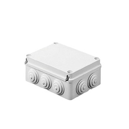 [GW-44-007] Caja de derivación de PVC Auto-extinguible con 10 entradas, tapa atornillada, 190 x 140 x 70 MM, Para Exterior (IP55) | GW-44-007