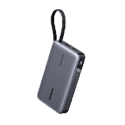 [55992B] Power Bank 20000mAh con Cable Integrado / Carga Rápida 100W / USB-C PD 3.0 / 4 Celdas Li-ion / 72Wh / Carga Múltiple 145W / Compacto 139x80x27mm | 55992B
