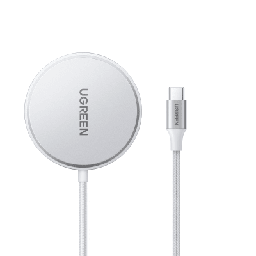 [35565] Cargador Inalámbrico Magnético 15W / Protocolo Qi 2 / USB-C 9V 2.2A / Eficiencia 83% / Protección Multinivel / Material PC+ABS+Aleación Aluminio / Cable 1.5m | 35565