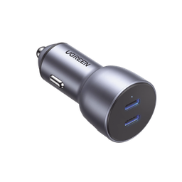 [70594] Cargador de Auto de 40W / 2 Puertos USB-C / 20 Watts por Puerto / Compatible con Vehículos de 12 y 24 VCD / Chip Inteligente / Diseño Compacto / Multi protección / Aleación de Aluminio | 70594