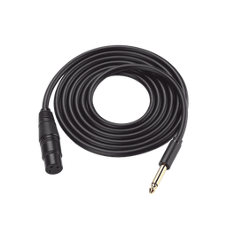[20721] Cable para Micrófono Plug 6.35 mm (1/4 Inch) Macho a XLR Canon Hembra / Núcleo de Cobre / 5 Metros / Alta Calidad / Color Negro | 20721