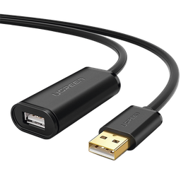 [10326] Cable de Extensión Activo USB 2.0 / 30 Metros / Macho-Hembra / Booster individual FE1.1S incorporado / Velocidad de hasta 480 Mbps / Ideal para impresoras, consolas , Webcam, etc. | 10326