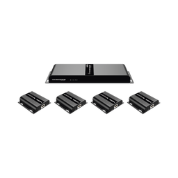 [TT-314-HDBITT] Kit Divisor y Extensor HDMI (Extender Splitter) | Divide 1 Fuente HDMI a 4 Pantallas | Extiende la señal HDMI hasta 120 m | Resolución 1080P @ 60 Hz | Cat 6/6a | Soporta IR | Baja Latencia | Uso24/7 | Alimente solo el Tx (PoC). | TT-314-HDBITT