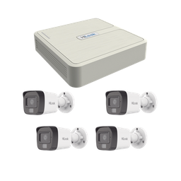 [KIP4MP/4B] Kit IP 4 Megapixel / NVR de 4 Canales con 4 Puertos PoE / 4 Cámaras IP Dual Light con Micrófono Integrado / Bala para Exterior | KIP4MP/4B