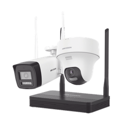 [NKS424W02H] Kit IP Inalámbrico 4 Megapixel / NVS 4 Canales / 1 Cámara Bala Exterior + 1 Cámara Turret Interior con Lente 2.8 mm y Dual Light / Audio Bidireccional (Micrófono y Bocina) / Soporta Micro SD de 512 GB | NKS424W02H
