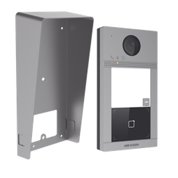 [DS-KV8113-WME1(C)/IK] Kit Videoportero + Carcasa protectora IP 2 Megapixel / Llamada y Apertura Remota desde App Hik-Connect / PoE / Exterior IP65 + Antivandalico IK08 / 1 Departamento / Apertura con Tarjeta / Soporta 2 Puertas y hasta 6 Monitores | DS-KV8113-WME1(C)/IK