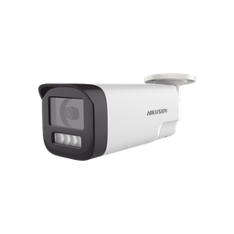 [DS-2CE19U0T-LTS] [Audio Bidireccional + Dual Light + ColorVu] Bala TURBOHD 4K (8 Megapixel) / Lente 3.6 mm / 80 mts IR EXIR + 80 mts Luz Blanca / Micrófono y Bocina Integrado / Exterior IP67 / Metal / dWDR | DS-2CE19U0T-LTS