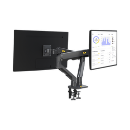 [G65-NB] Montaje de Escritorio articulado para 2 monitores de 27-34" /  Soporta hasta 16 kg  por brazo/ Vesa 75 x 75 / 100 x 100 / Acero / Giro: 360° | G65-NB