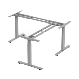 [EM33-3A3] Base de Escritorio Motorizado Profesional Tipo L (3 Columnas) / Altura Ajustable 60-125cm / Estructura Estable / Funcionamiento Suave / 4 Preset de Posiciones / Color Gris / Soporta hasta 150Kg de carga | EM33-3A3