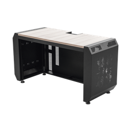 [EMS03] Consola Profesional para Monitoreo o Computo | Ranura para Base de Monitores | Microperforaciones | Luces LED Decorativas | Tomacorriente HTCM1U10C | Tapas Organizadoras de Cables | Niveladores | Rack para Montaje de Equipos | Ranura Pasaca | EMS03