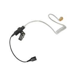 [SNP-AT] Auricular de tubo acústico transparente con cable de fibra tranzada con conector SNAP tipo MIRAGE. Requiere micrófono de solapa de 1 o 2 hilos de la Serie SNAP. | SNP-AT