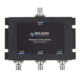 [850-035] Divisor de potencia de 3 vías para la distribución de señal a tres antenas de servicio | 4.8 dB de pérdida por puerto | Conectores F hembra | 850-035