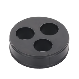 [CI-3-78] Inserto de Caucho de 4" Con Tres Orificios para Cable de 7/8 in | CI-3-78